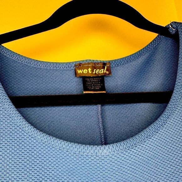 Wet Seal Plus Royal Blue Cap Sleeve Peplum Mini Dress - Picture 4 of 5